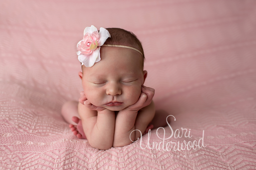 Central Florida newborn photography studio | Sleepy baby girl at 6 days old