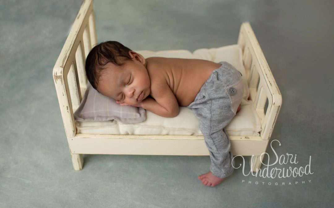 3-week old baby boy photography session